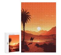 Jigsaw Puzzles for Adults300 PCS Vast Desert at Sunset Adult Jigsaw Puzzle Family Games Difficult Challenge Fun Activities at Home 300 PCS