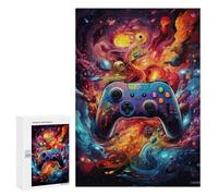 Jigsaw Puzzles for Adults300 PCS Vibrant Gaming Controller Artwork -112 Puzzle for Adults Fun Games Wall Decoration Deal As Gifts for The Whole Family 300 PCS