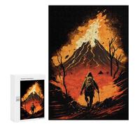 Jigsaw Puzzles for Adults300 PCS Volcano's Edge A Solo Journey Adult Jigsaw Puzzle Hands-on Game But Fun And Humorous Stress Reduction Gifts 300 PCS