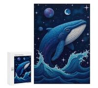 Jigsaw Puzzles for Adults300 PCS Whale in Space Adult Puzzles Brain Teaser Game Home Decoration Help The Brain Exercise 300 PCS