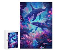 Jigsaw Puzzles for Adults300 PCS Whale Paradise Underwater-1 Adult Jigsaw Puzzles For Family Fun Fun Activities at Home Challenging Family Fun Game 300 PCS