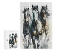 Jigsaw Puzzles for Adults300 PCS Wild Horses in Motion Adult Jigsaw Puzzle Hands-on Game But Fun And Humorous Stress Reduction Gifts 300 PCS