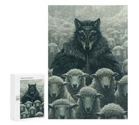 Jigsaw Puzzles for Adults300 PCS Wolf Mask Sheep Leader Jigsaw for Adults Brain Teaser Game Pattern Assembly Unique Birthday And Gifts 300 PCS
