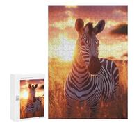 Jigsaw Puzzles for Adults300 PCS Zebra Sunset Harmony Adult Puzzles Family Games Home Decoration Christmas Birthday Gifts 300 PCS