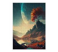 Jigsaw Puzzles for Adults38x26cm/1000pcs Alien Landscape with Reflective Lake -1 Jigsaws for Adults Fun Games Birthday Present Christmas Birthday Gifts 38x26cm/1000pcs
