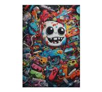 Jigsaw Puzzles for Adults38x26cm/1000pcs Colorful Retro Gaming Collage Teenagers Puzzles Brain Teaser Game Wall Art Christmas Birthday Gifts 38x26cm/1000pcs
