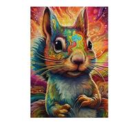 Jigsaw Puzzles for Adults38x26cm/1000pcs Colorful Squirrel Artwork-2 Teenagers Puzzles Brain Teaser Game Wall Art Christmas Birthday Gifts 38x26cm/1000pcs