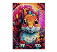 Jigsaw Puzzles for Adults38x26cm/1000pcs Colorful Squirrel Illustration Jigsaws for Adults Fun Games Birthday Present Christmas Birthday Gifts 38x26cm/1000pcs