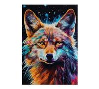 Jigsaw Puzzles for Adults38x26cm/1000pcs Colorful Wolf Portrait-35 Jigsaws for Adults Fun Games Birthday Present Christmas Birthday Gifts 38x26cm/1000pcs