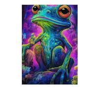 Jigsaw Puzzles for Adults38x26cm/1000pcs Frog Artwork Jigsaws for Adults Fun Games Birthday Present Christmas Birthday Gifts 38x26cm/1000pcs