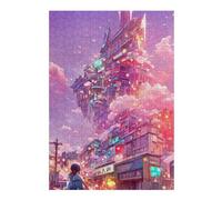 Jigsaw Puzzles for Adults38x26cm/1000pcs Neon Skyscraper Dreamscape Jigsaws for Adults Fun Games Birthday Present Christmas Birthday Gifts 38x26cm/1000pcs