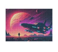 Jigsaw Puzzles for Adults38x26cm/1000pcs Space Odyssey Alien Planet Exploration Teenagers Puzzles Anti-Stress Toys Presents for Women Fun Activities at Home 38x26cm/1000pcs