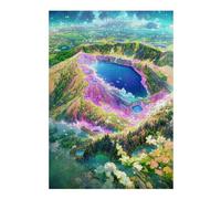Jigsaw Puzzles for Adults38x26cm/1000pcs Volcanic Crater Paradise Jigsaws for Adults Fun Games Birthday Present Christmas Birthday Gifts 38x26cm/1000pcs