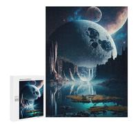 Jigsaw Puzzles for Adults500 PCS Alien Waterfall Landscape Adult Jigsaw Puzzle Hands-on Game But Fun And Humorous Stress Reduction Gifts 500 PCS