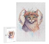 Jigsaw Puzzles for Adults500 PCS American Curl Cat Breed Adult Jigsaw Puzzle Family Game Presents for Women Challenging Game Gifts 500 PCS