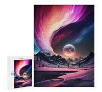 Jigsaw Puzzles for Adults500 PCS Aurora Galaxy Dreamscape Adult Jigsaw Puzzle Family Games Difficult Challenge Fun Activities at Home 500 PCS
