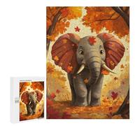 Jigsaw Puzzles for Adults500 PCS Autumn Elephant Puzzle for Adults DIY Toys Staycation Kill Time Fun at Home Activities, 500 PCS