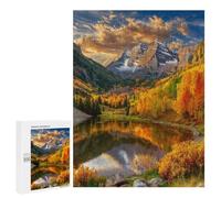 Jigsaw Puzzles for Adults500 PCS Autumn Mountain Reflections-2 Jigsaws for Adults Puzzle Family Activities Fun Activities at Home Gifts for Friends And Family 500 PCS