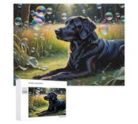 Jigsaw Puzzles for Adults500 PCS Black Labrador Dreaming Teenagers Puzzles Anti-Stress Toys Presents for Women Fun Activities at Home 500 PCS