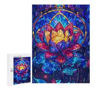 Jigsaw Puzzles for Adults500 PCS Celestial Lotus Bloom Jigsaw for Adults Brain Teaser Game Pattern Assembly Unique Birthday And Gifts 500 PCS