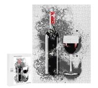 Jigsaw Puzzles for Adults500 PCS Champagne Wine Bottle Glas Puzzle for Adults Fun Games Wall Decoration Deal As Gifts for The Whole Family 500 PCS