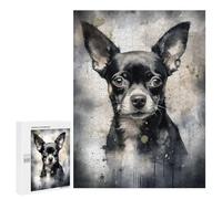 Jigsaw Puzzles for Adults500 PCS Chihuahua Tiny And Mighty Puzzle for Adults DIY Toys Staycation Kill Time Fun at Home Activities, 500 PCS
