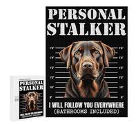 Jigsaw Puzzles for Adults500 PCS Chocolate Labrador Stalker Mugshot Adult Puzzles Brain Teaser Game Home Decoration Help The Brain Exercise 500 PCS
