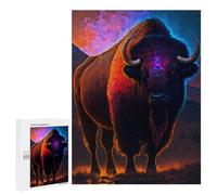 Jigsaw Puzzles for Adults500 PCS Colorful Bison Adult Jigsaw Family Game Staycation Kill Time for Birthday, Chrismas 500 PCS