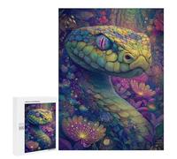Jigsaw Puzzles for Adults500 PCS Colorful Snake in Amazon Rainforest Jigsaws for Adults Puzzle Family Activities Fun Activities at Home Gifts for Friends And Family 500 PCS