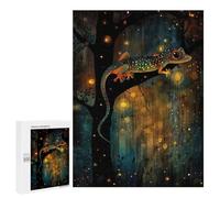 Jigsaw Puzzles for Adults500 PCS Colourful Gecko Adult Puzzles Brain Teaser Game Home Decoration Help The Brain Exercise 500 PCS