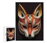 Jigsaw Puzzles for Adults500 PCS Cunning Fox Kitsune Mask Adult Jigsaw Puzzle Family Games Difficult Challenge Fun Activities at Home 500 PCS