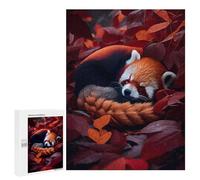 Jigsaw Puzzles for Adults500 PCS Cute Sleeping Red Panda Adult Puzzles Family Games Home Decoration Christmas Birthday Gifts 500 PCS