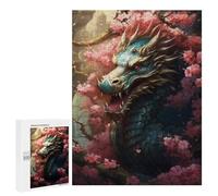 Jigsaw Puzzles for Adults500 PCS Dragon Amidst Cherry Blossoms Puzzle for Adults Fun Games Wall Decoration Deal As Gifts for The Whole Family 500 PCS