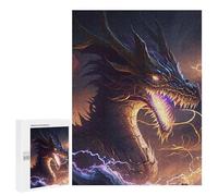 Jigsaw Puzzles for Adults500 PCS Dragon Breath Lightning Storm -3 Jigsaws for Adults DIY Toys Wall Art Unique Birthday And Xmas Gifts 500 PCS