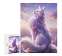 Jigsaw Puzzles for Adults500 PCS Elegant White Cat Adult Jigsaw Puzzle Family Games Difficult Challenge Fun Activities at Home 500 PCS