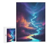 Jigsaw Puzzles for Adults500 PCS Enchanted River Landscape Puzzle for Adults Fun Games Wall Decoration Deal As Gifts for The Whole Family 500 PCS