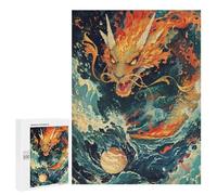 Jigsaw Puzzles for Adults500 PCS Ethereal Dragon Surge Adult Jigsaw Family Game Staycation Kill Time for Birthday, Chrismas 500 PCS