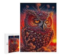 Jigsaw Puzzles for Adults500 PCS Fiery Owl Portrait -2 Adult Jigsaw Puzzle Hands-on Game But Fun And Humorous Stress Reduction Gifts 500 PCS