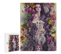 Jigsaw Puzzles for Adults500 PCS Floral Fusion Artistic Portrait Adult Jigsaw Puzzle Hands-on Game But Fun And Humorous Stress Reduction Gifts 500 PCS