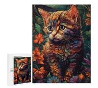 Jigsaw Puzzles for Adults500 PCS Floral Whimsy A Cat's Tale Adult Jigsaw Puzzle Hands-on Game But Fun And Humorous Stress Reduction Gifts 500 PCS