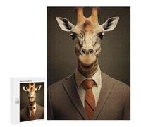 Jigsaw Puzzles for Adults500 PCS Funny Giraffe in A Suit Adult Puzzles Family Games Home Decoration Christmas Birthday Gifts 500 PCS
