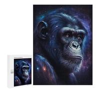 Jigsaw Puzzles for Adults500 PCS Galactic Chimpanzee Portrait-3 Jigsaw for Adults Brain Teaser Game Pattern Assembly Unique Birthday And Gifts 500 PCS