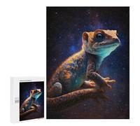 Jigsaw Puzzles for Adults500 PCS Galactic Lizard in Space Jigsaw for Adults Brain Teaser Game Pattern Assembly Unique Birthday And Gifts 500 PCS