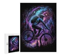Jigsaw Puzzles for Adults500 PCS Galactic Mountain Bike Adventure -3 Jigsaws for Adults Puzzle Family Activities Fun Activities at Home Gifts for Friends And Family 500 PCS
