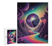 Jigsaw Puzzles for Adults500 PCS Galactic Rainbow Journey Puzzle for Adults Fun Games Wall Decoration Deal As Gifts for The Whole Family 500 PCS