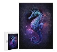 Jigsaw Puzzles for Adults500 PCS Galactic Seahorse Art Print Teenagers Puzzles Relaxing Games For Family Fun Fun Activities at Home 500 PCS