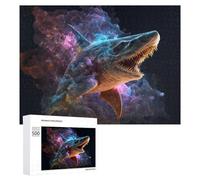 Jigsaw Puzzles for Adults500 PCS Galactic Shark Cosmic Artwork Teenagers Puzzles Anti-Stress Toys Presents for Women Fun Activities at Home 500 PCS