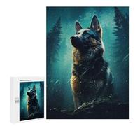 Jigsaw Puzzles for Adults500 PCS German Shepherd Dog Puzzle for Adults Fun Games Wall Decoration Deal As Gifts for The Whole Family 500 PCS