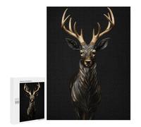 Jigsaw Puzzles for Adults500 PCS Gold Dark Antelope Puzzle for Adults DIY Toys Staycation Kill Time Fun at Home Activities, 500 PCS