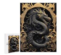 Jigsaw Puzzles for Adults500 PCS Golden Dragon Lord Art Jigsaw for Adults Brain Teaser Game Pattern Assembly Unique Birthday And Gifts 500 PCS